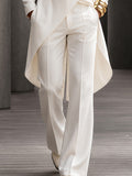 Quiet Luxury Style Long Tail Shirt Pants Set
