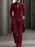 Quiet Luxury Style Long Tail Shirt Pants Set