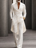 Quiet Luxury Style Long Tail Shirt Pants Set