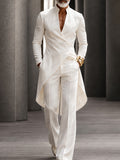 Quiet Luxury Style Long Tail Shirt Pants Set