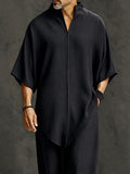 Minimalist Loose Asymmetrical Hem T-Shirt Set