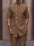 Retro Fashion Luxury Plaid Matching Set