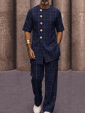 Retro Fashion Luxury Plaid Matching Set