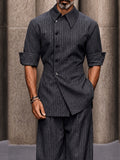 Smart Casual Wardrobe Essentials Pinstripe Matching Set