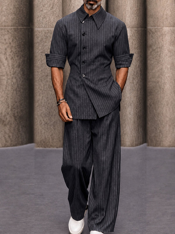 Smart Casual Wardrobe Essentials Pinstripe Matching Set