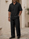 Utility Pocket Design Shirt Pants Set