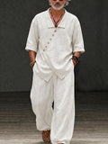 Minimalist Washed Cotton Shirt Pants Set