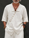 Minimalist Washed Cotton Shirt Pants Set