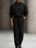 Modern Boxy Fit Shoulder Pad Top Pants Set