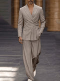 Smart Casual Pleated Design Suit Set