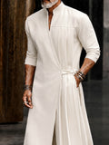 Minimalism Longline Plrated Shirt Pants Set