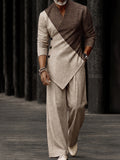 Effortless Style Colorblock T-Shirt Pants Set