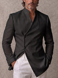 Smart Casual Shoulder Pads Hollow-Out Blazer