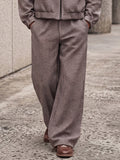 Vintage Houndstooth Splicing Jacket Pants Set