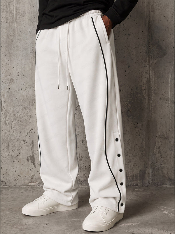 Comfort Sporty Contrast Color Line Pants