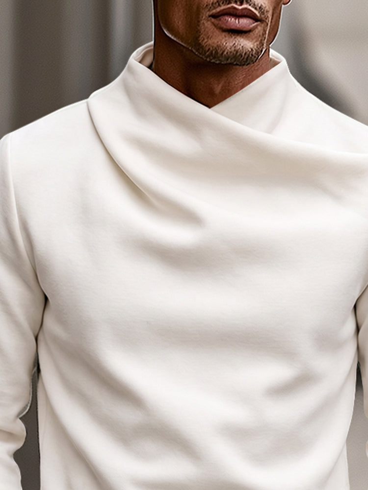 Men's Modern Stretch Crossover Mock Neck Pullover Top | Modern
