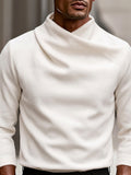 Modern Stretch Crossover Mock Neck Top