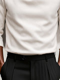 Modern Stretch Crossover Mock Neck Top