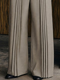 Polished Casual Front-Pleat Design Suit Pants