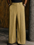 Polished Casual Front-Pleat Design Suit Pants