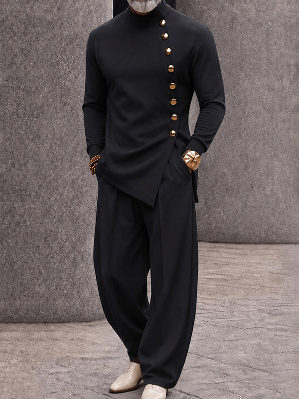 Modern Tailoring Refined Button Design Matching Set