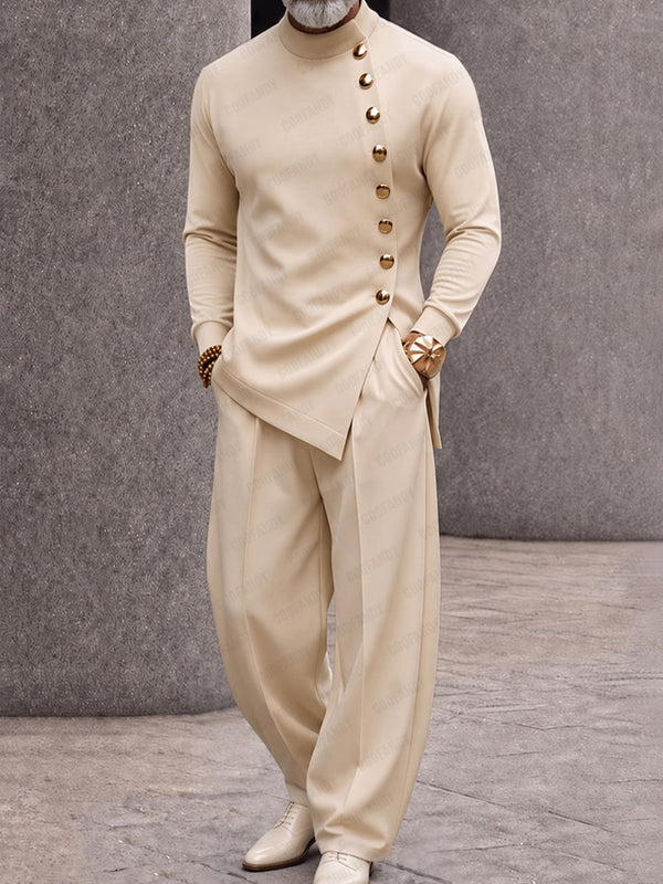 Modern Tailoring Refined Button Design Matching Set