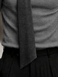 Modern Casual Scarf-Neck Fitted Rib Top