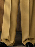 Casual Polished Button Detail Suit Pants