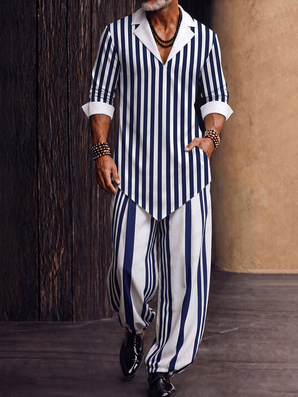 Chic Modernist Contrast Print 2-Piece Set