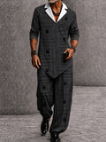 Chic Modernist Contrast Print 2-Piece Set