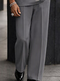 Smart Casual Pleated Design Top Pants Set