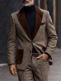Vintage Smart Casual Herringbone Jacket Blazer