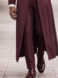 Luxury Longline Pinstripe Coat Blazer