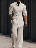 Modern Asymmetric Tailored Two Piece Set