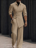 Modern Asymmetric Tailored Two Piece Set