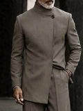 Smart Casual Mandarin Collar Suit Set