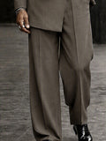 Smart Casual Mandarin Collar Suit Set
