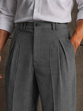 Elevated Casual Pleated Detail Suit Pants
