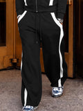 Streetwear Fashion Colorblock Jacket Pants Set