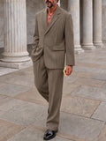 Smart Casual Slub Textured Blazer Pants Set