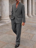 Smart Casual Slub Textured Blazer Pants Set