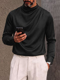 Casual Minimalism Elastic Satin Top