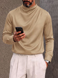 Casual Minimalism Elastic Satin Top