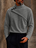 Old Money Button Detail Pullover Top
