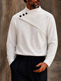 Old Money Button Detail Pullover Top