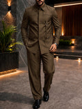 Luxury Safari Style 2-Piece Suit Set