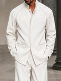 Smart Casual Hidden Placket Jacket Pants Set
