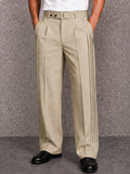 Smart Casual Pleated Wide Leg Pants
