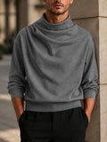 Ultra-Soft Stretch Draped Mock Neck Top