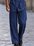 Modern Streetwear Zip-Up Jacket Pants Set